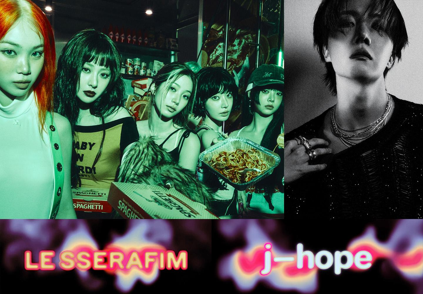 방탄소년단 제이홉, 르세라핌 첫 싱글 앨범 ‘SPAGHETTI’ 피처링 참여