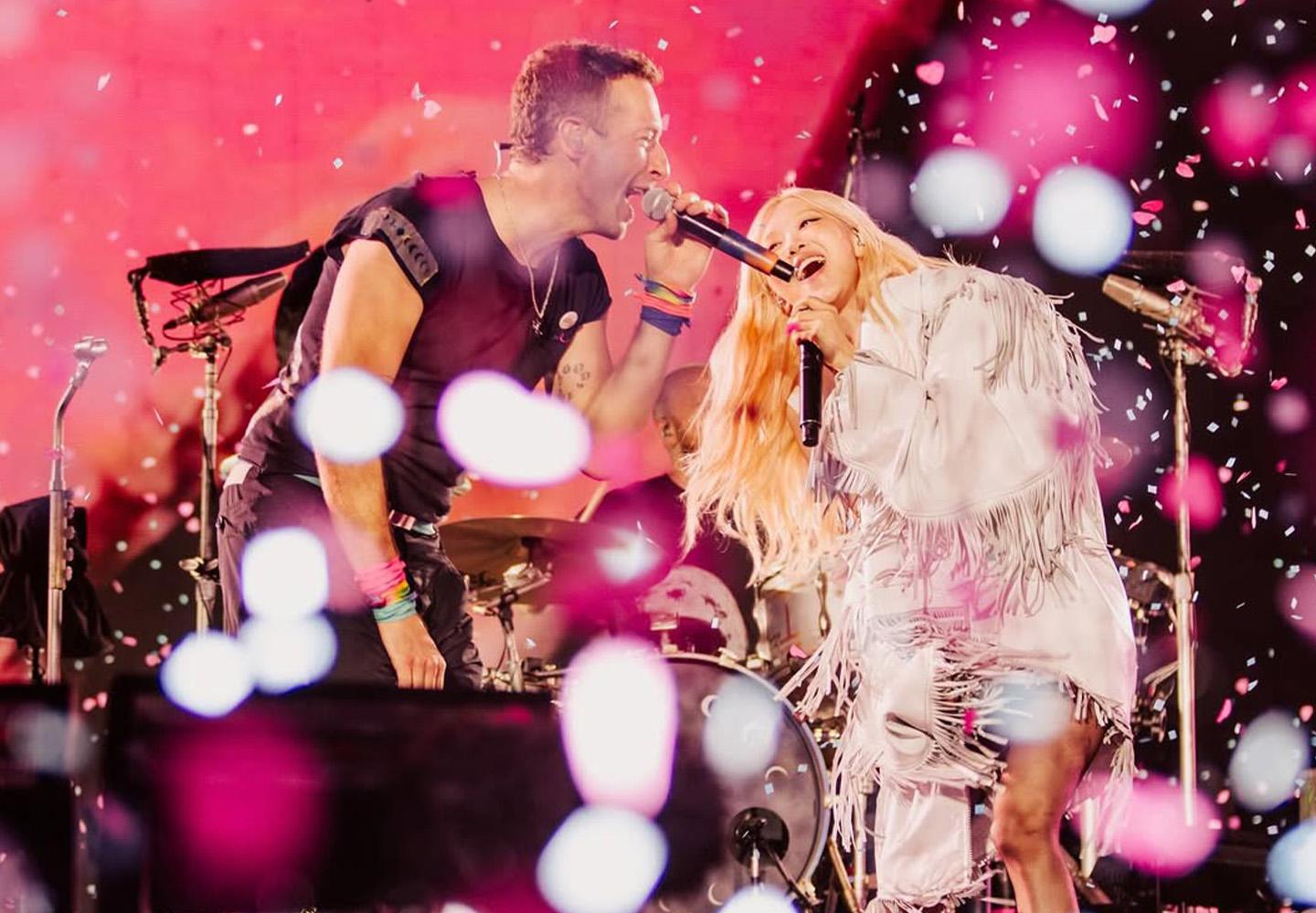 블랙핑크 로제, 콜드플레이 서울 공연 깜짝 등장