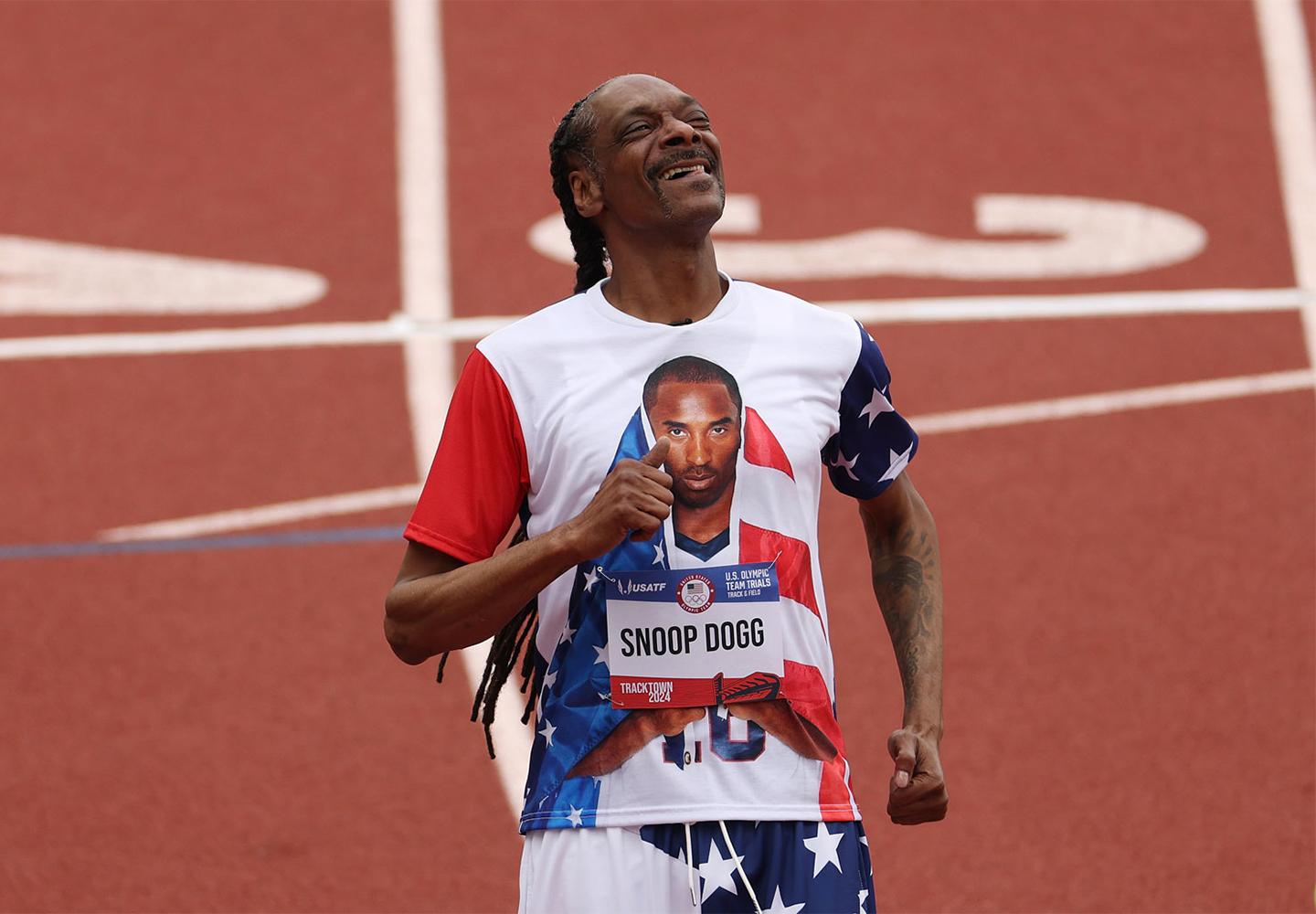 스눕 독이 '2024 파리 올림픽'을 위해 200m 레이스를 뛰었다